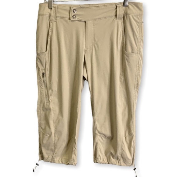 Columbia Pants - COLUMBIA Hiking Outdoor Omni-Shade Multi Pocket Drawstring Hem Capri Sz 10